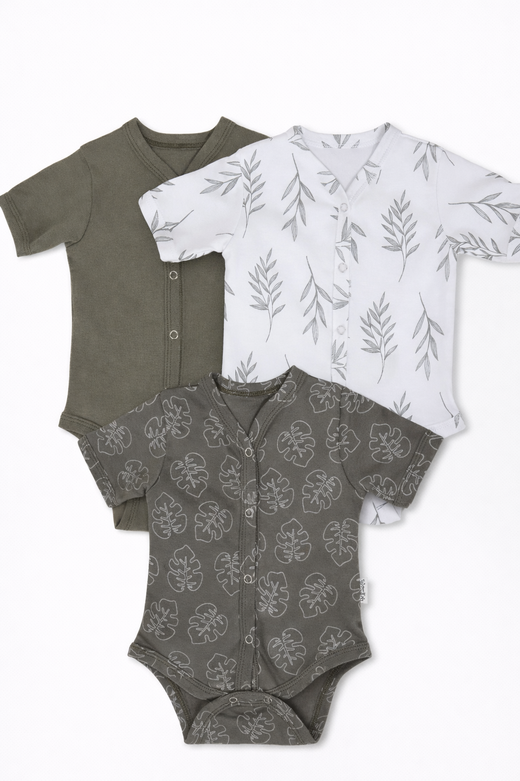 Боди 3 шт Супер Пупс нбр/3пр/бд/коррук/SK23хакилисточкиветочки - фото 1