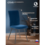 Стул TETCHAIR велюр синий/черный