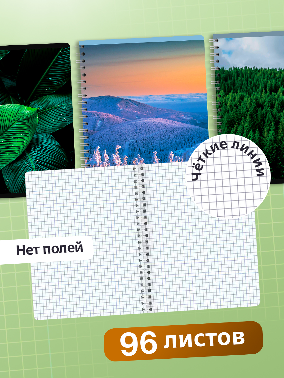 Тетрадь AXLER клетка 96 лист. 4 шт. - фото 3