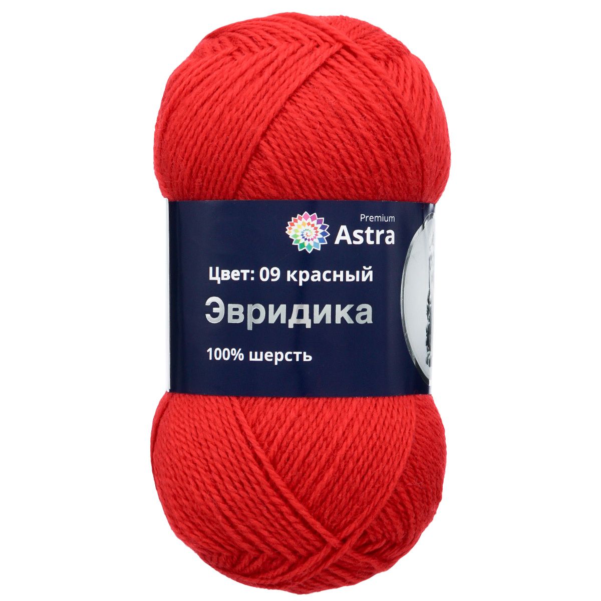 Пряжа Astra Premium Эвридика шерстяная 100 г 200 м 09 красный 3 мотка - фото 9