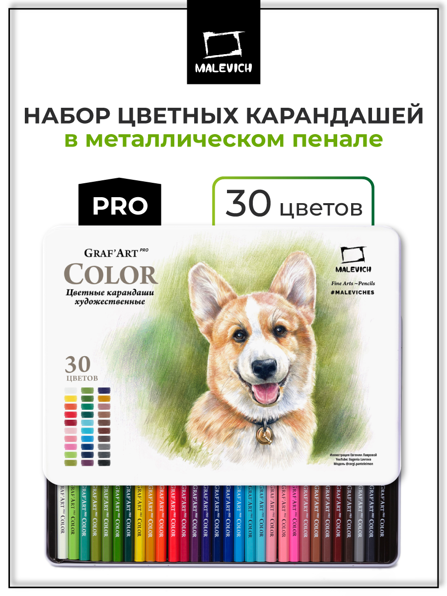 Карандаши цветные Малевичъ 30 шт. - фото 1