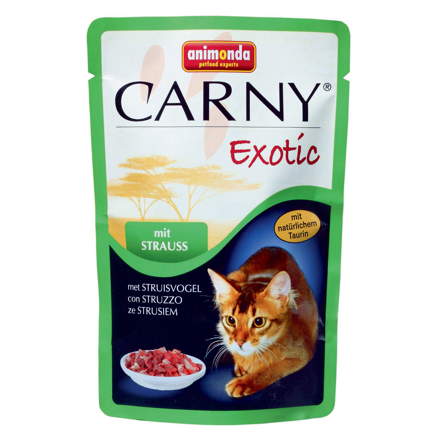 Корм влажный для кошек ANIMONDA 85г Carny Exotic с мясом страуса пауч - фото 1