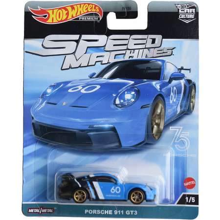 Автомобиль Hot Wheels Porsche 1:64 голубой