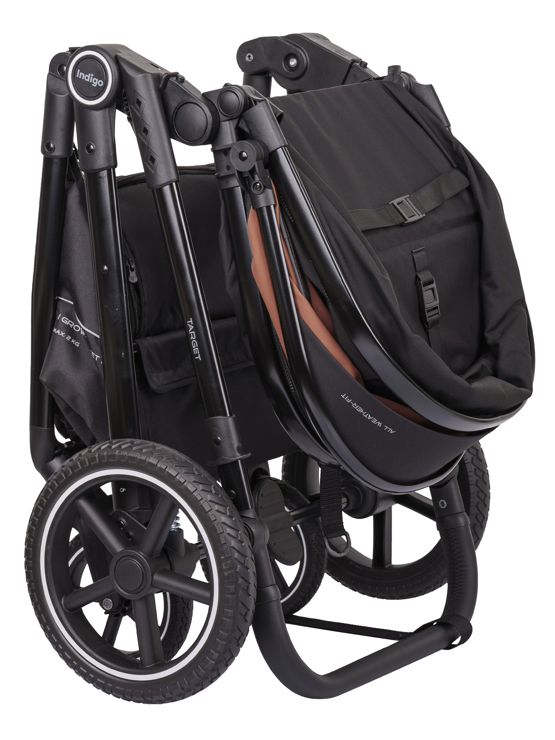Коляска трансформер Indigo TARGET 3в1 оранжевый - фото 34
