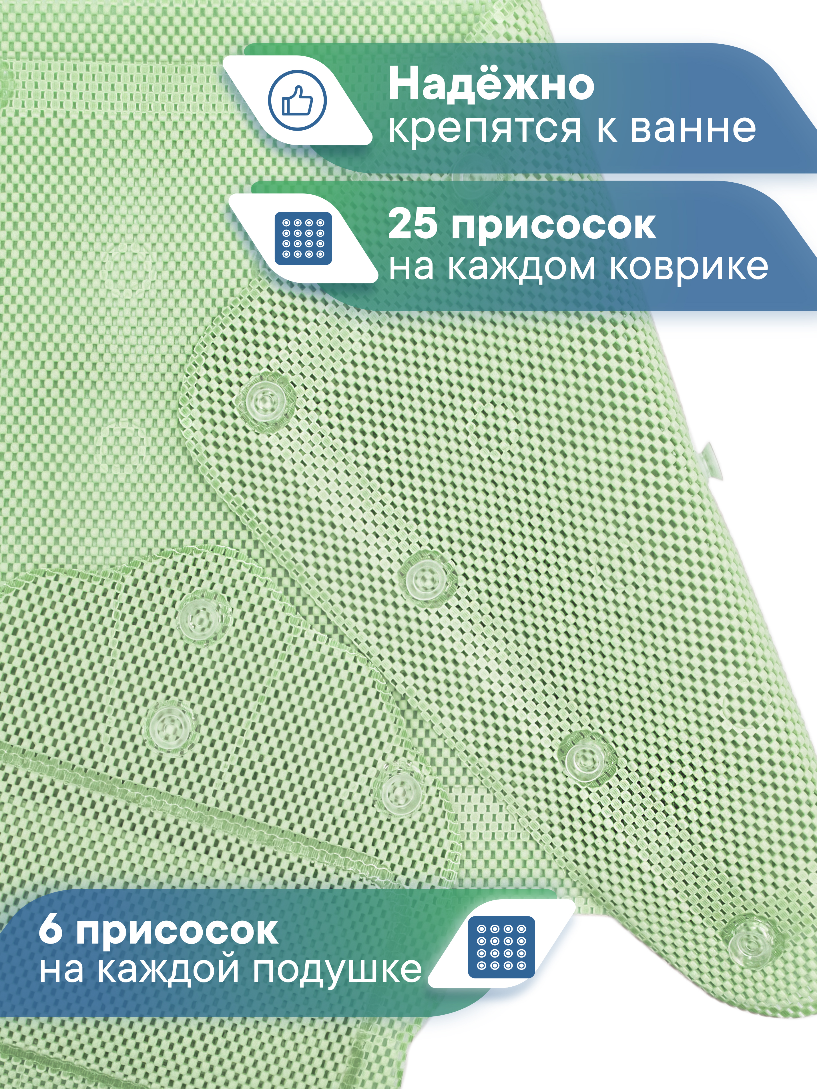 Коврик для ванной VILINA 22 x 43 см - фото 3