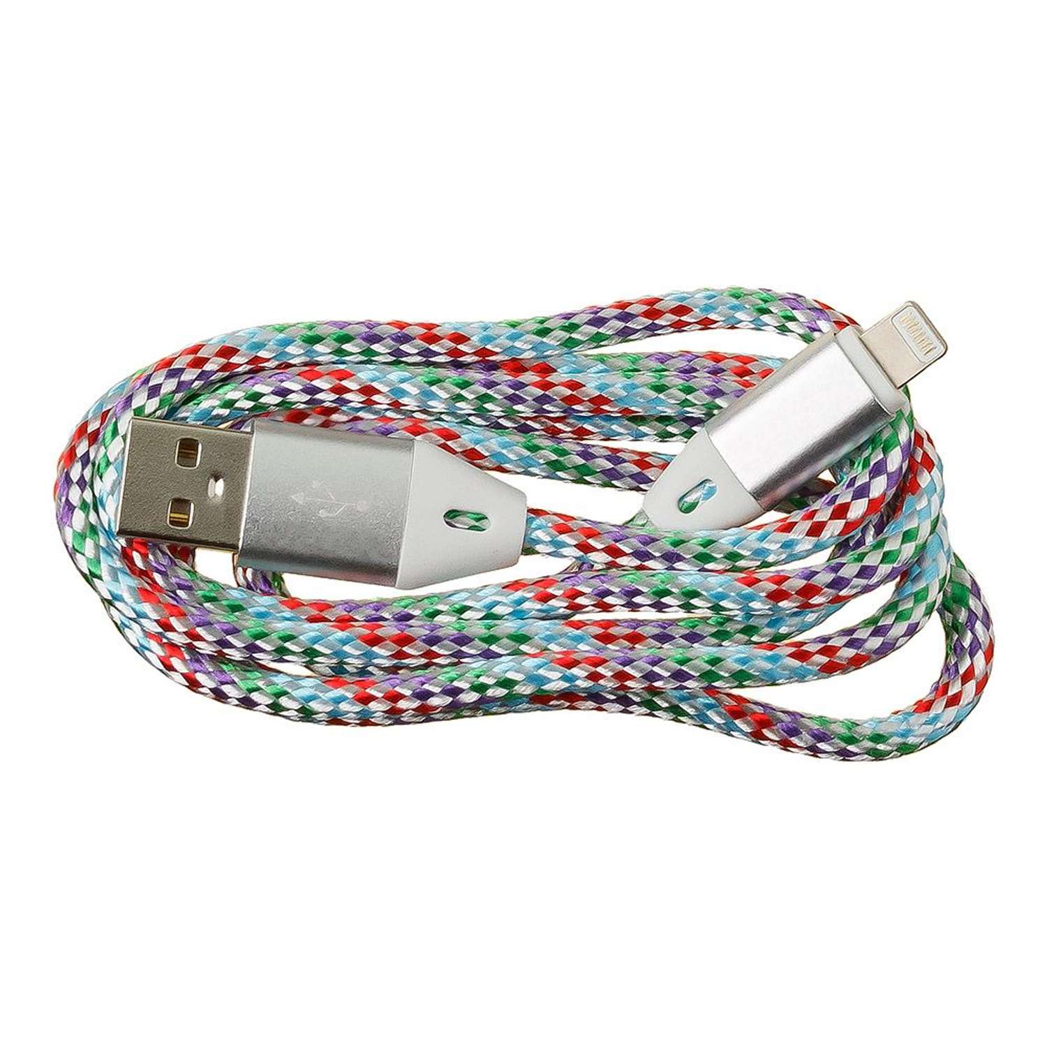 USB кабель Liberty Project для Apple Lightning 8 pin оплетка и металлические разъемы 1м Синий - фото 3