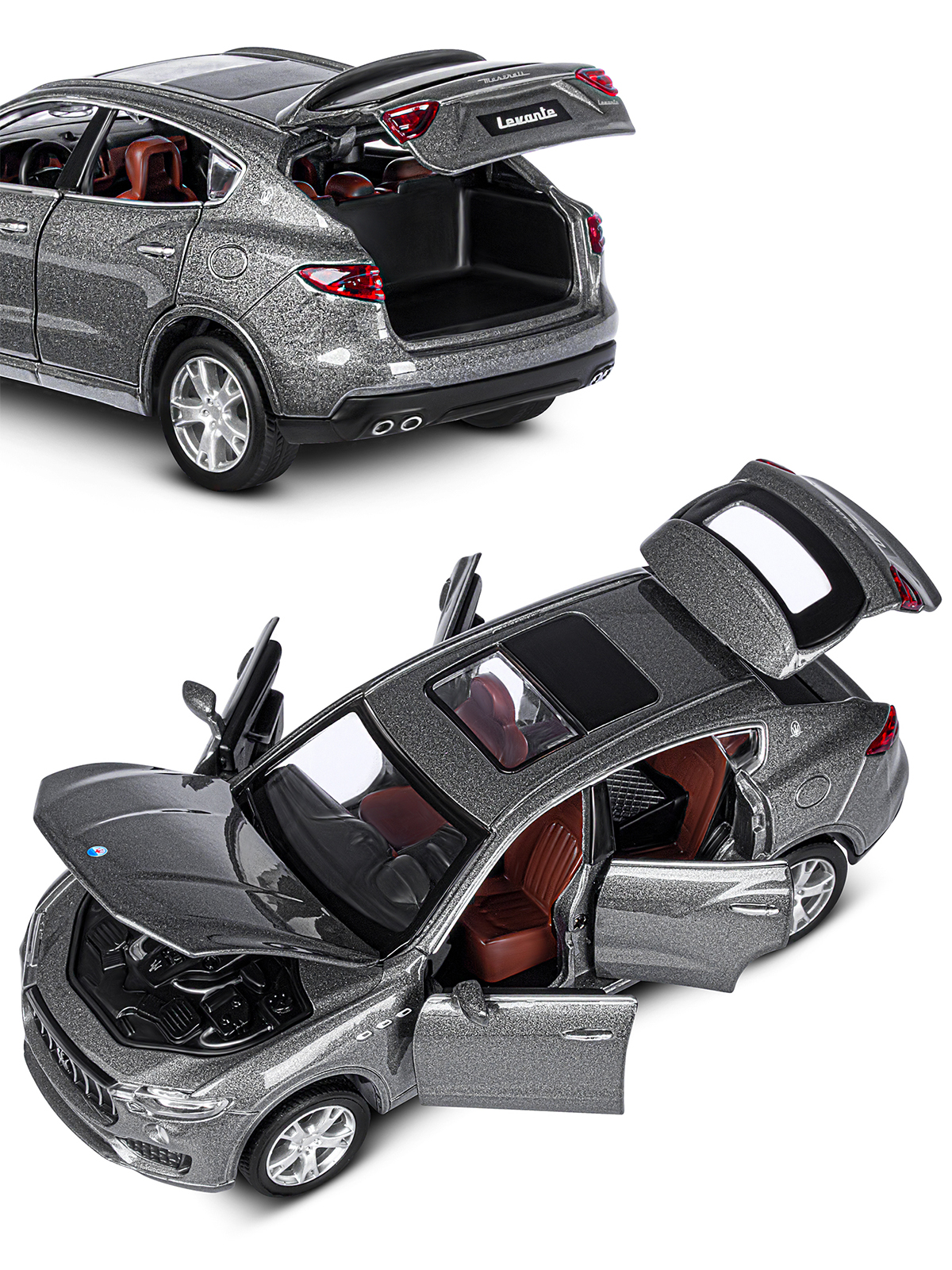 Автомобиль АВТОпанорама Maserati Levante SUV 1:32 JB1251581 - фото 10