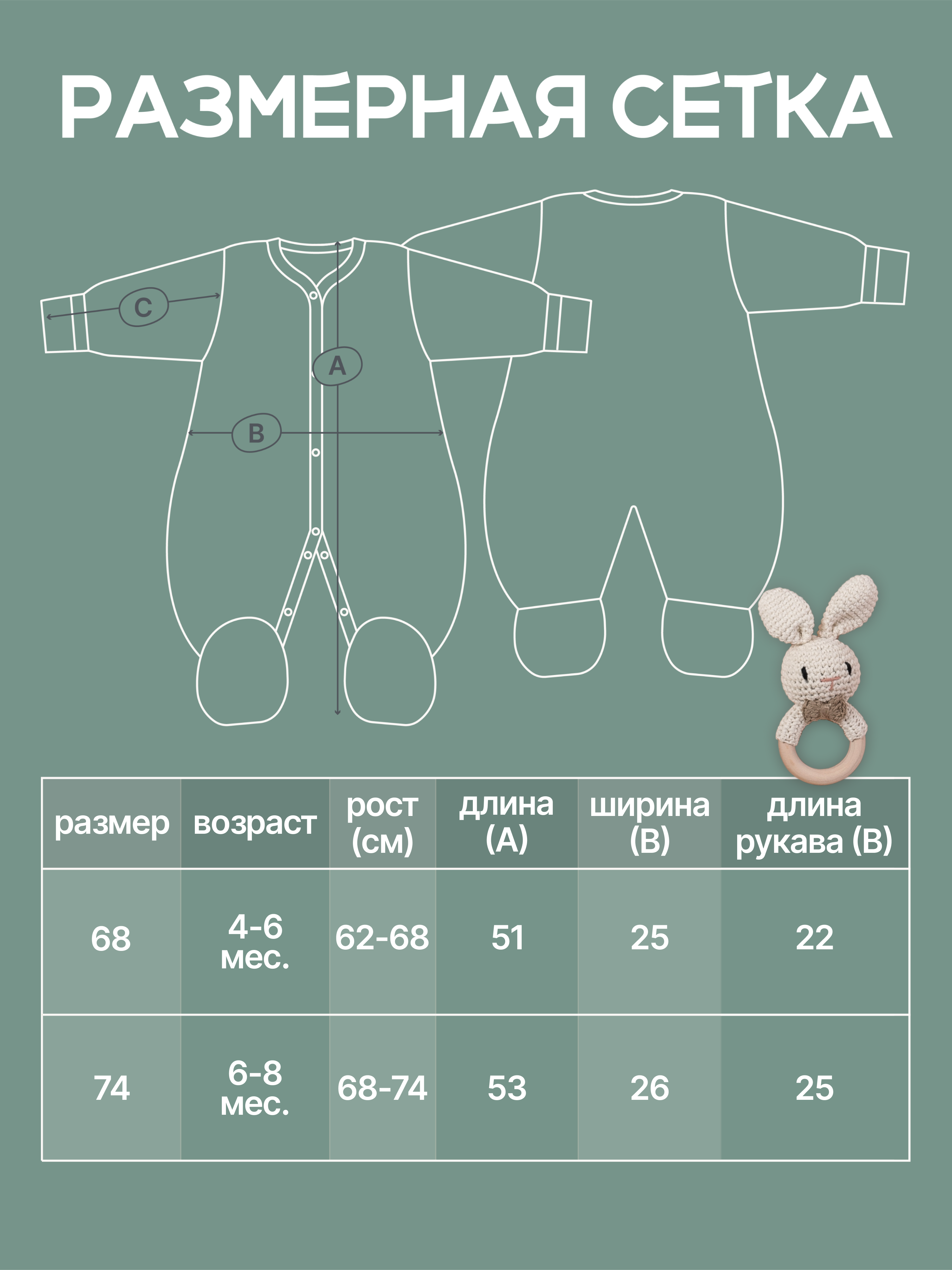 Комбинезон 3 шт MomKid N-BubbyV-2 - фото 4