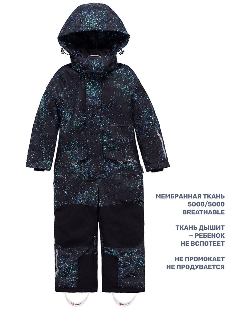 Комбинезон NIKASTYLE 8з5324 черный/бирюза - фото 4