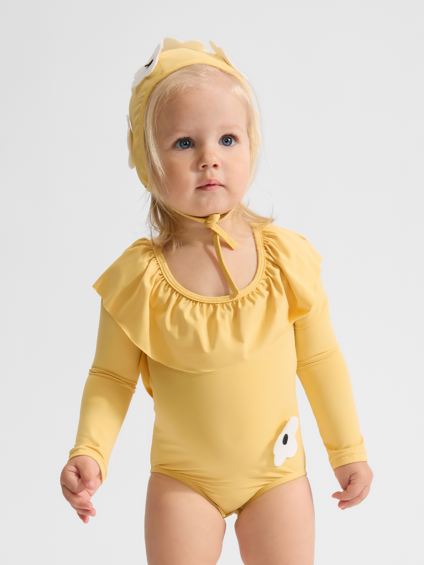 Изображение товара Купальник Happy Baby для девочки с чепчиком UPF50+