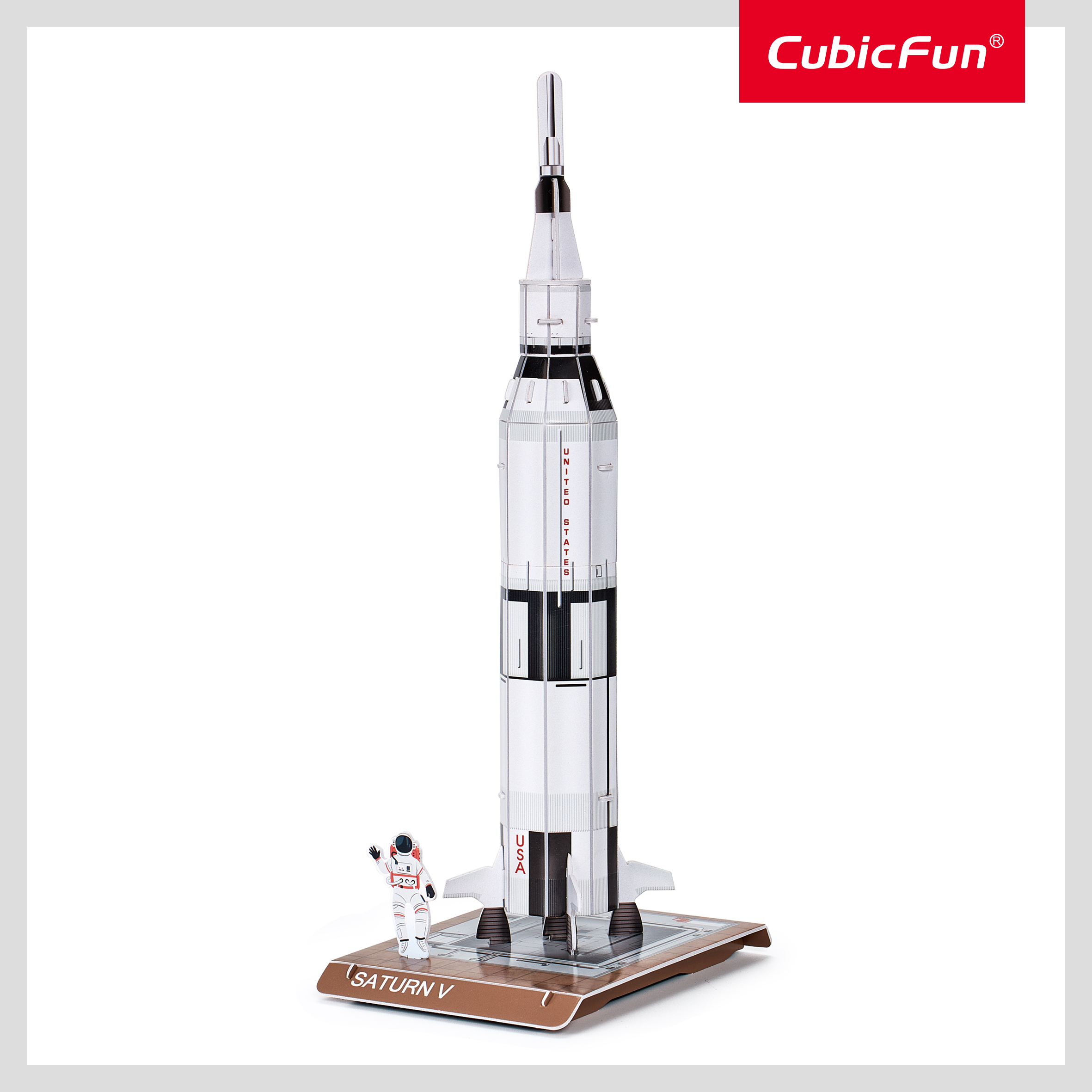 Пазл 3D CubicFun Ракета Сатурн-5 24 детали - фото 2