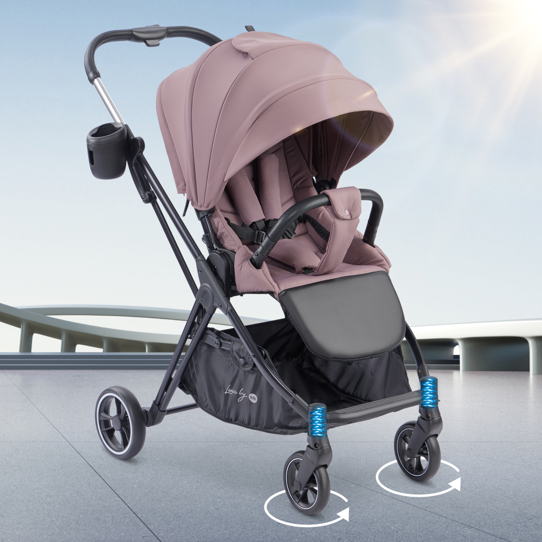 Коляска прогулочная Happy Baby Luna розовый - фото 1