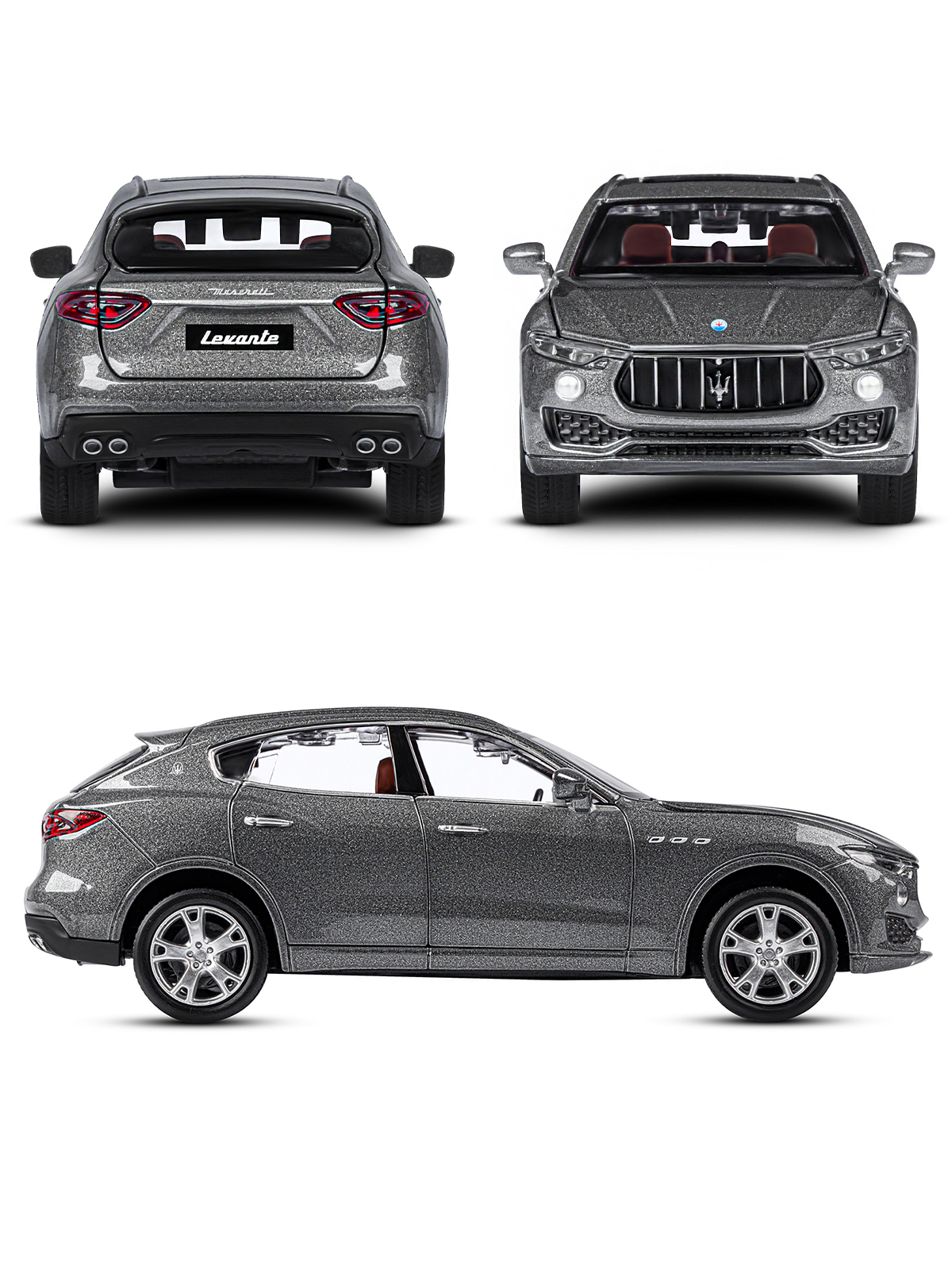 Автомобиль АВТОпанорама Maserati Levante SUV 1:32 JB1251581 - фото 6