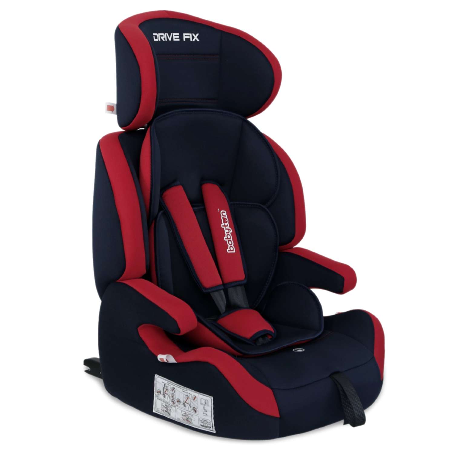 Автокресло Babyton Drive Fix Indigo-Red Isofix 1/2/3 (9-36 кг) - фото 16