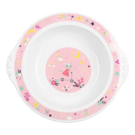 Тарелка BabyGo Pink-White 1 шт.