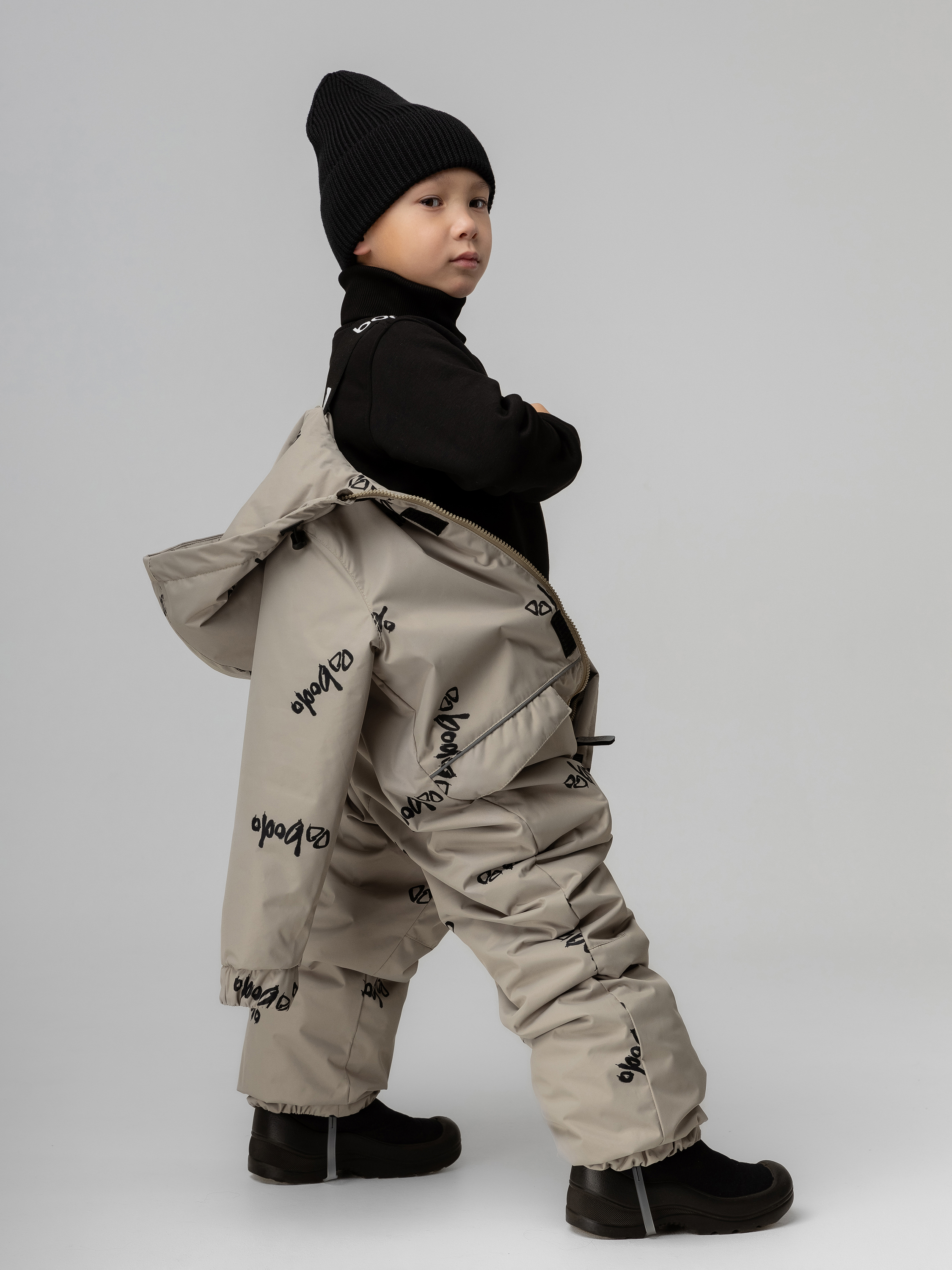 Комбинезон Bodo 35-9MU_бежевый (черный) - фото 9