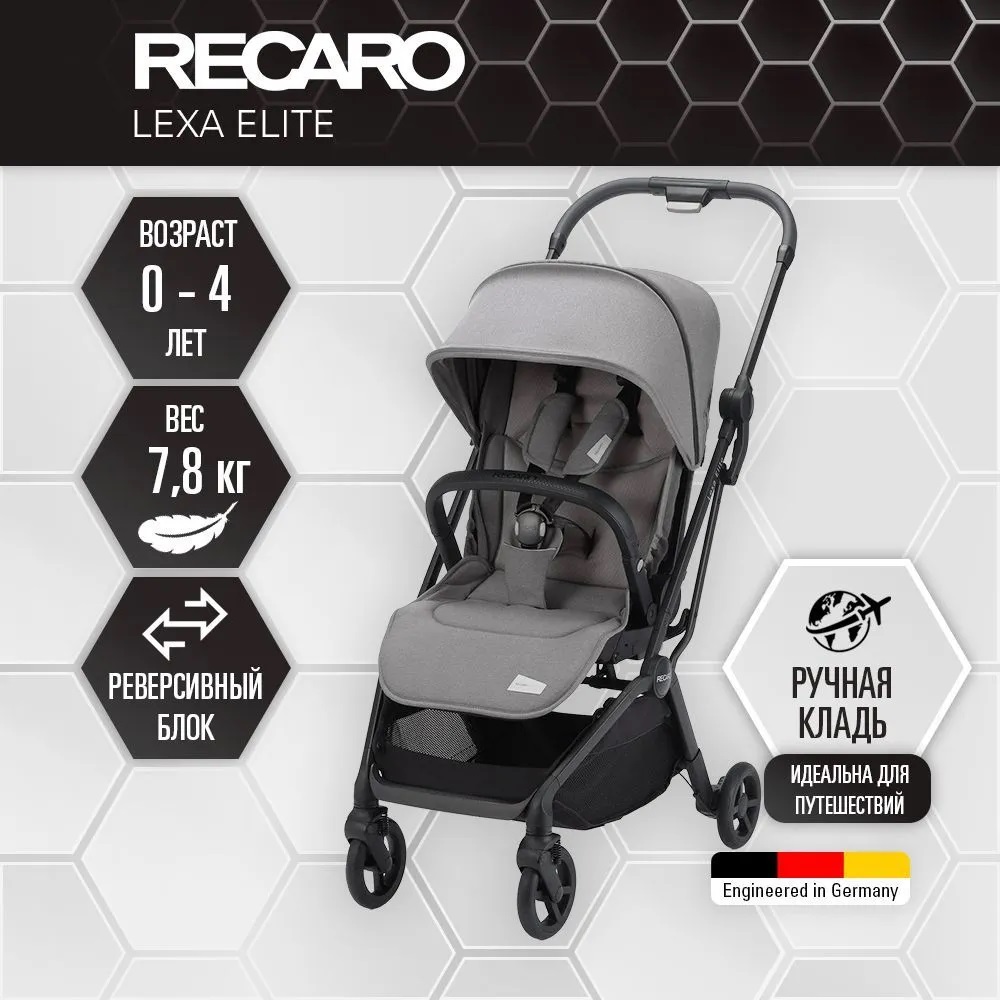 Коляска прогулочная Recaro Lexa Elite Prime Silent Grey - фото 1