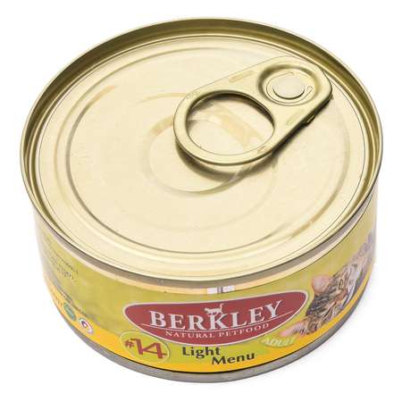 Корм влажный для кошек Berkley 100г №14 телятина с кроликом Легкая формула консервированный
