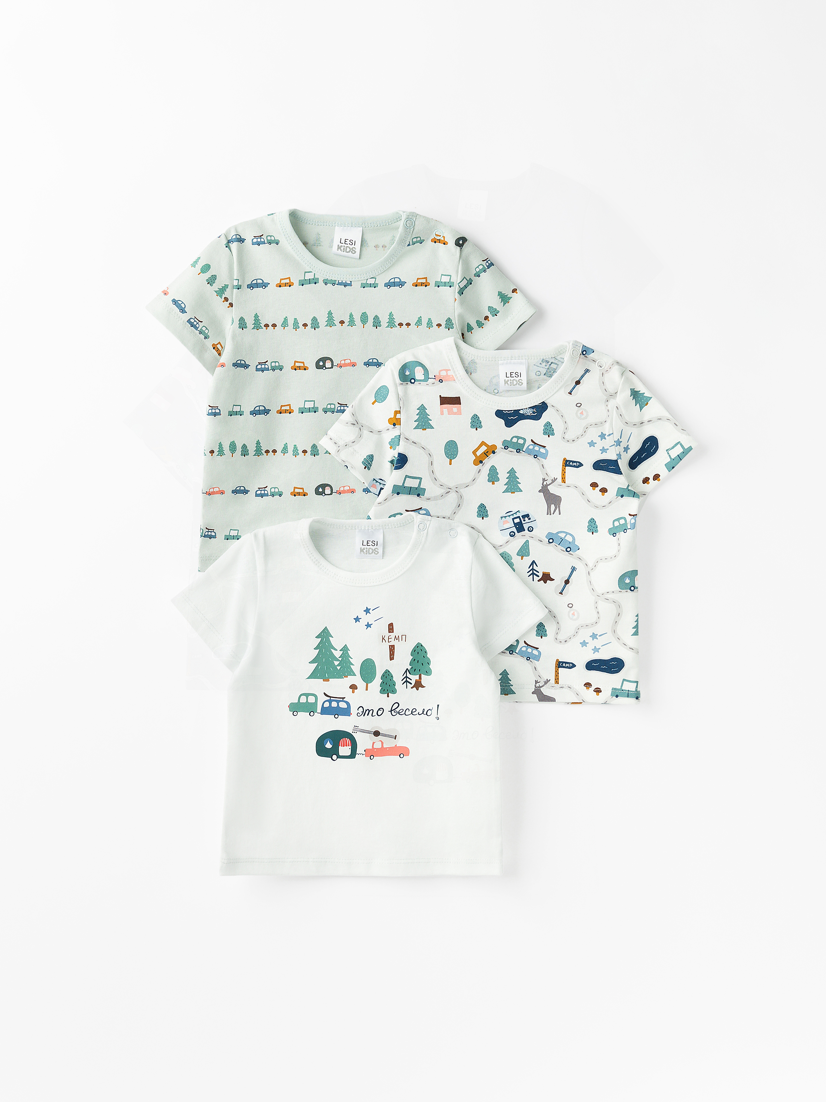 Футболка 3 шт LESIKIDS 6035 - фото 1