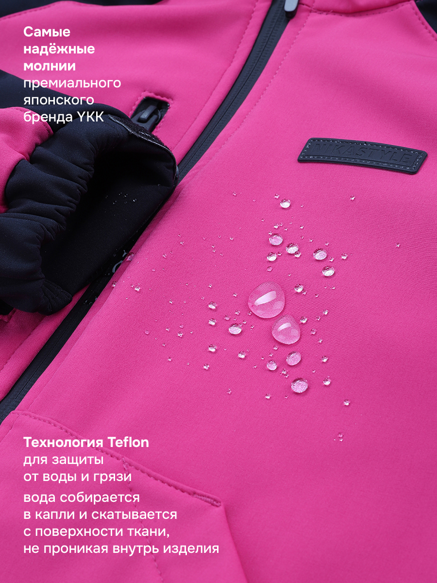 Ветровка NIKASTYLE 4л15426 фуксия/черный - фото 6