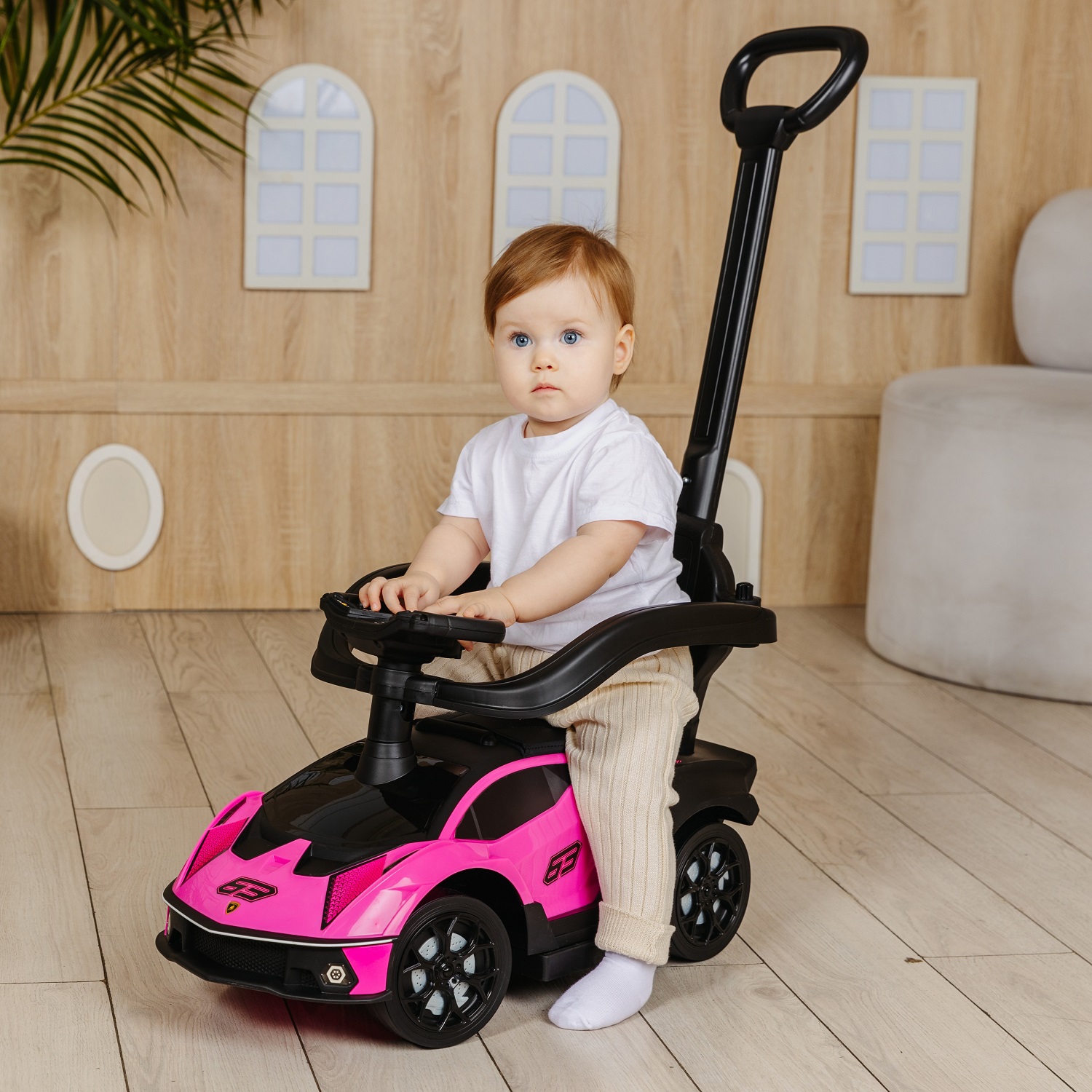Пушкар BabyCare Lamborghini с ручкой - фото 13