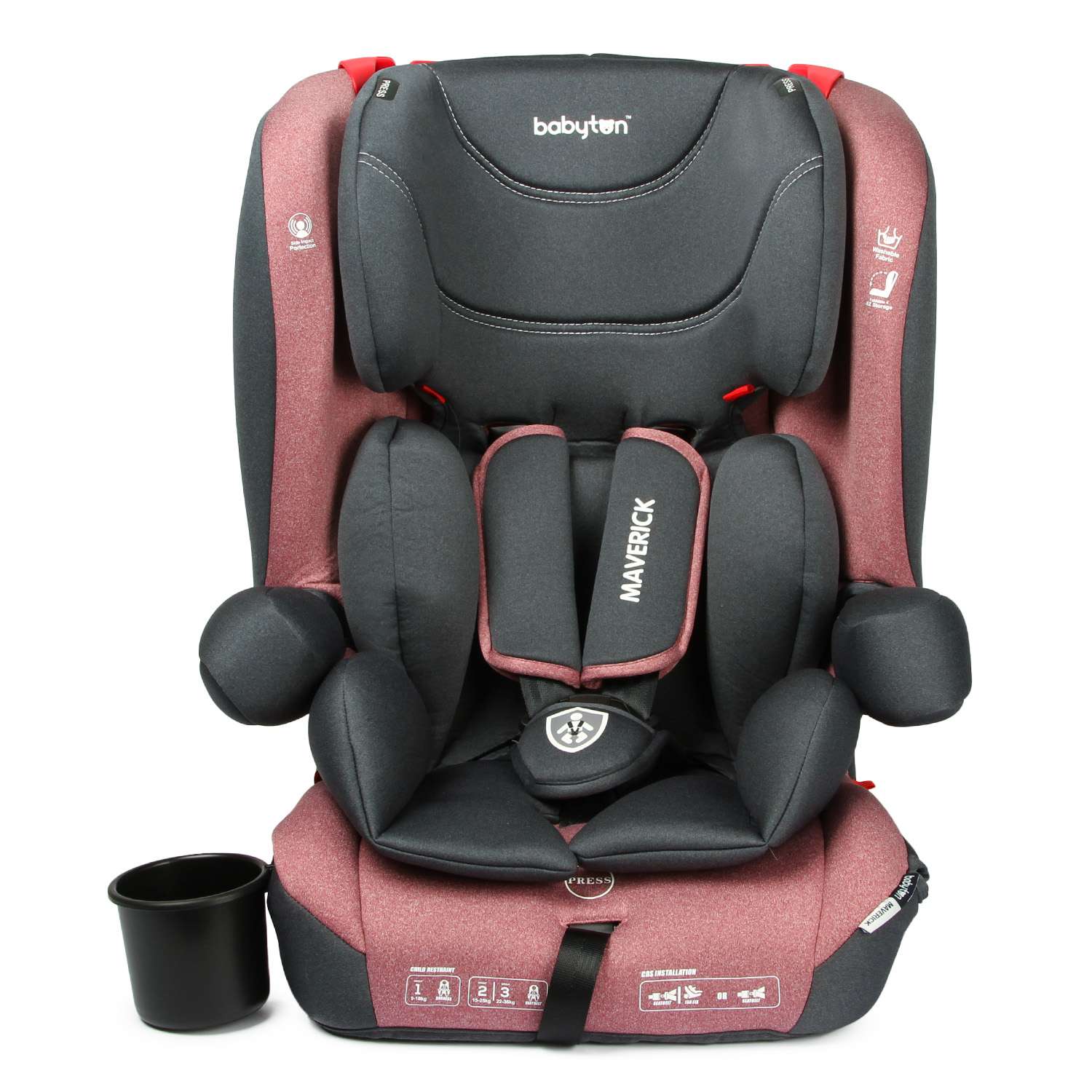 Автокресло Babyton Maverick Red Isofix 1/2/3 (9-36 кг) - фото 9