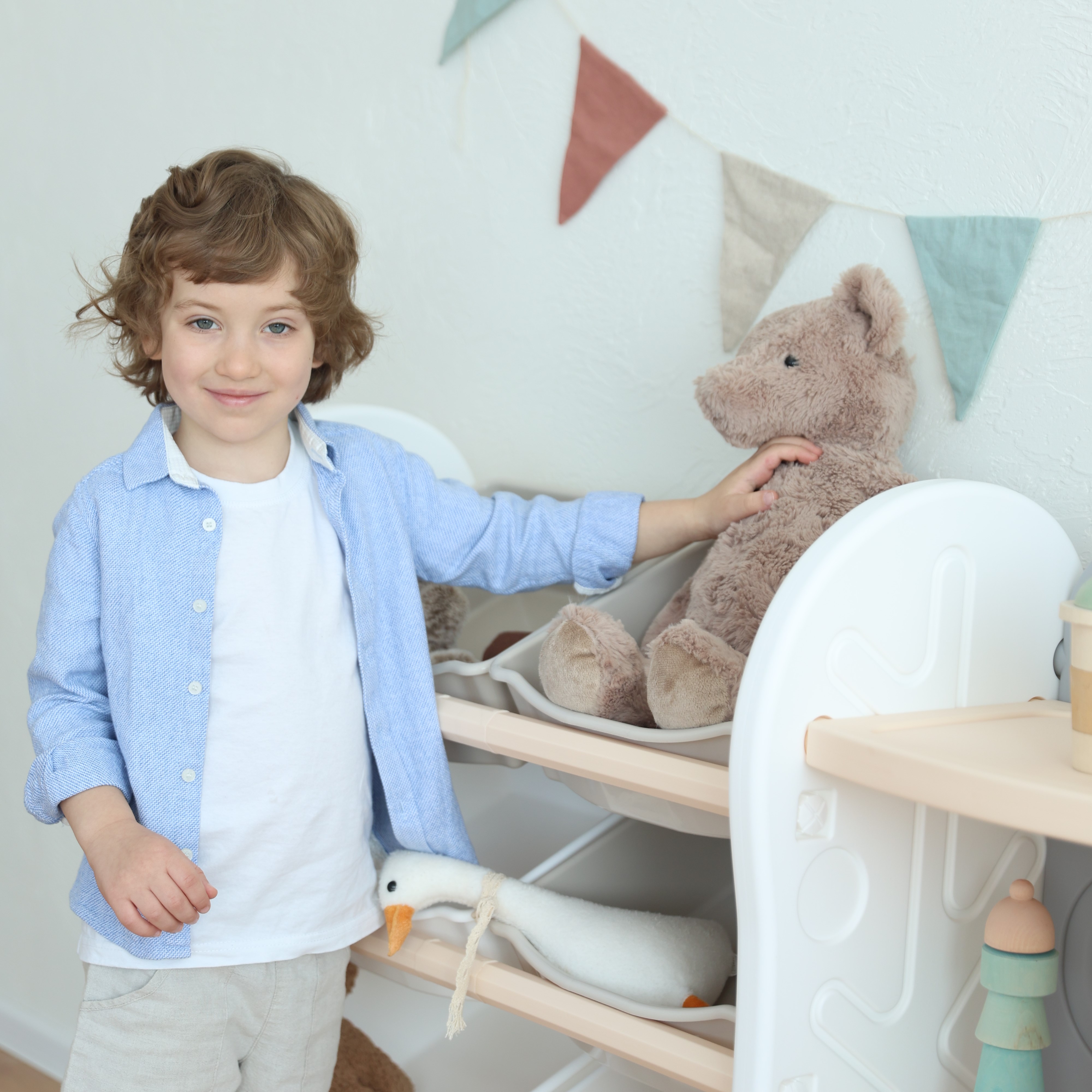 Стеллаж для игрушек Ifam DesignToy-4 бежевый - фото 13