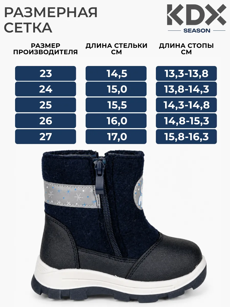 Валенки KDX FL-35 navy - фото 4