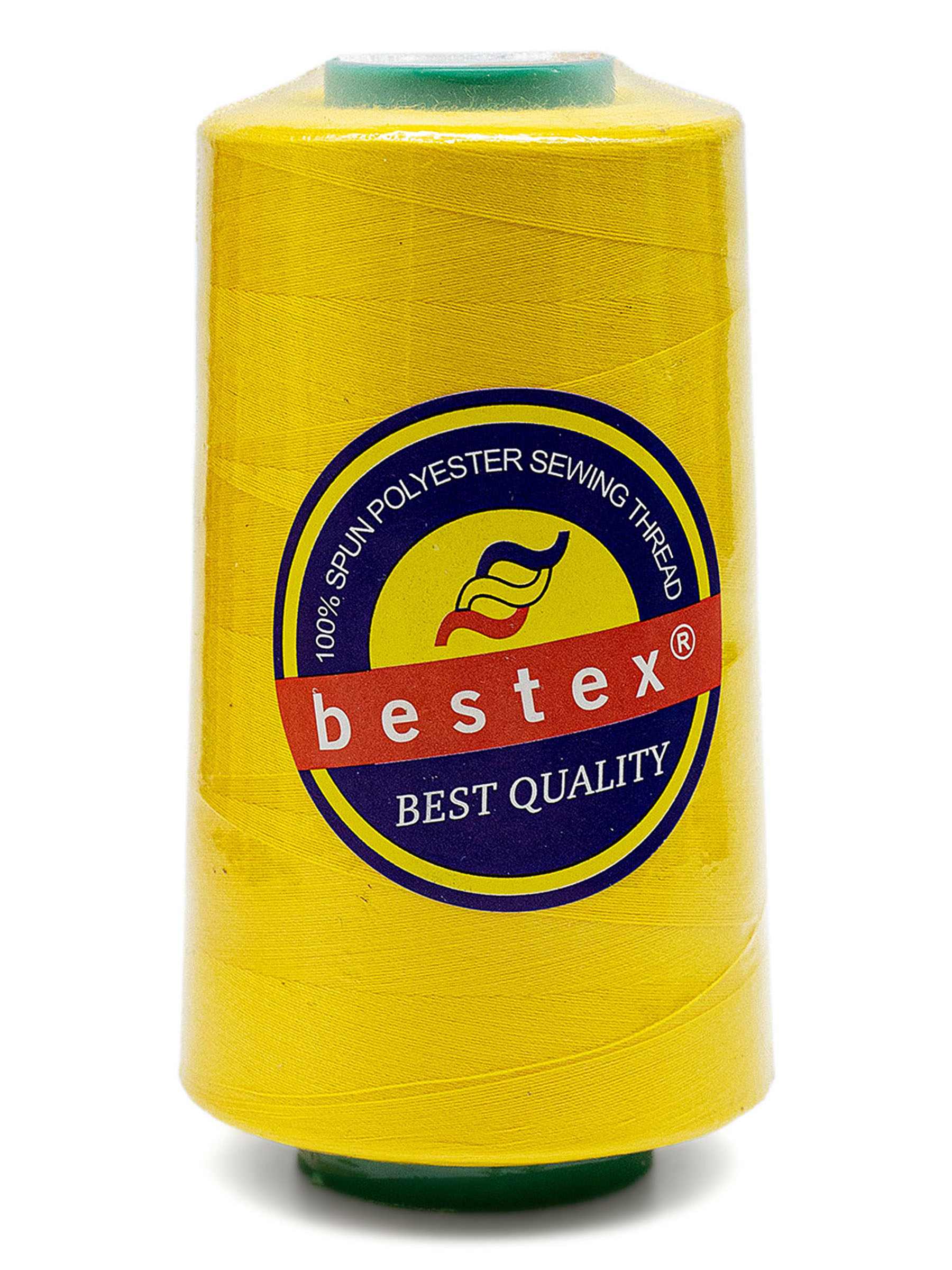 Нитки Bestex промышленные для тонких тканей для шитья 50/2 5000 ярд 1 шт 006 ярко-желтый - фото 5