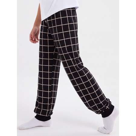 Брюки Jambowear, мод. S-787, черно-бежевая клетка
