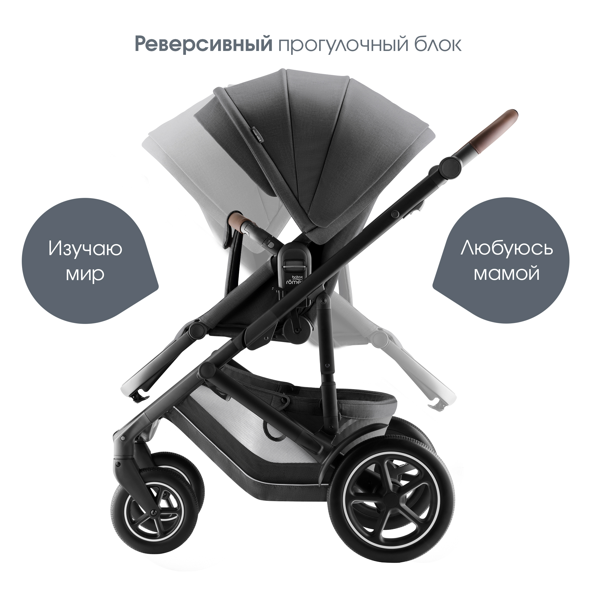 Коляска 2в1 Britax Roemer Smile 5Z Style Mineral Grey 0+ серый - фото 8