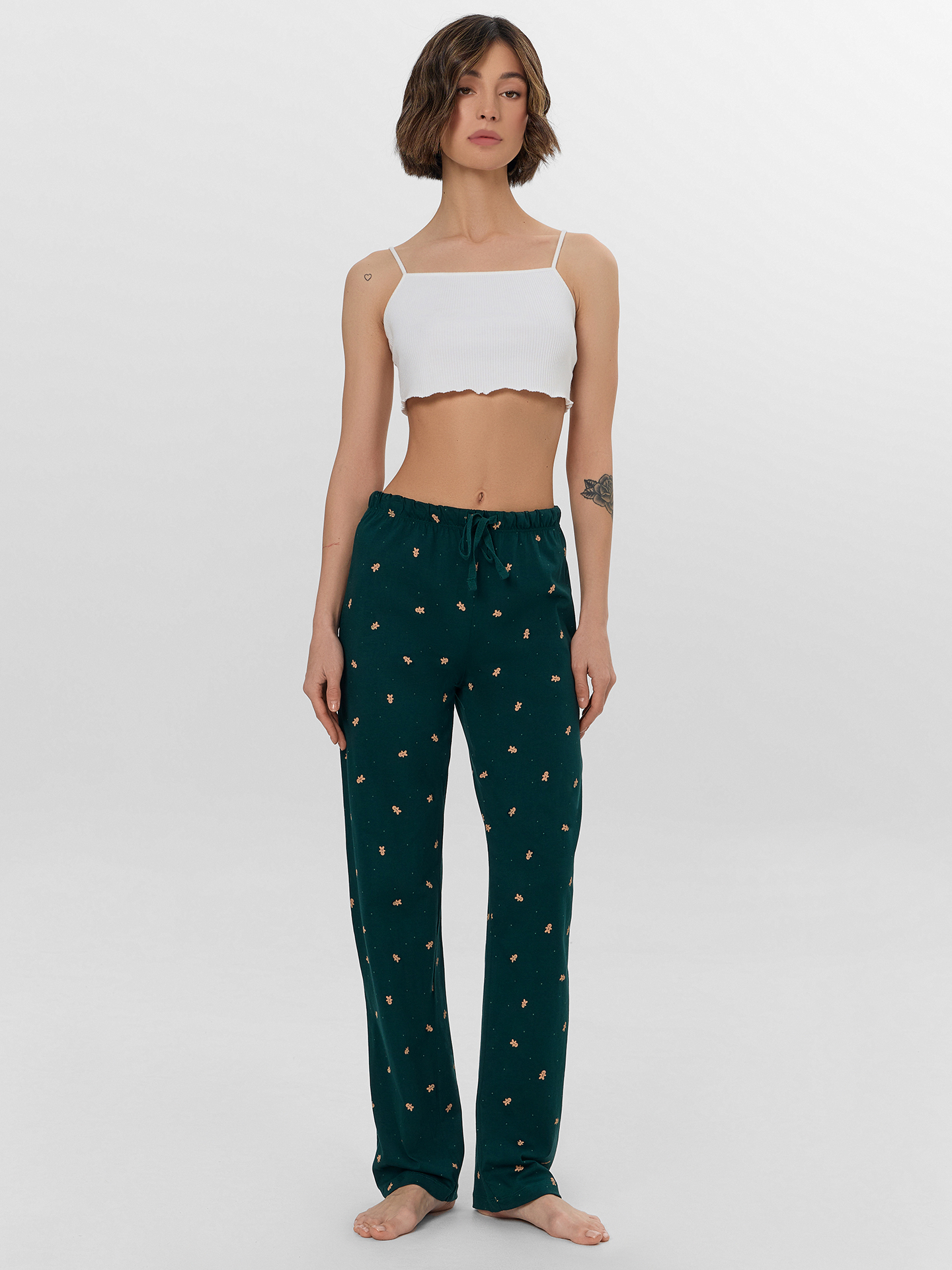 Брюки Mark Formelle (Марк Формэль) 532495/печеньки на т.зеленом - фото 3