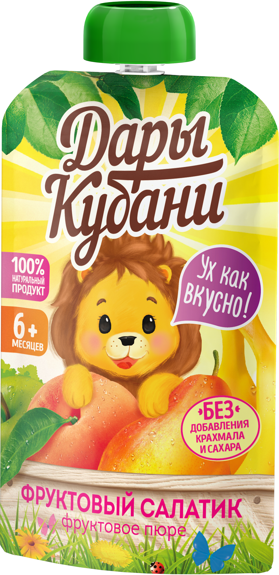 Пюре фруктовое Дары Кубани Банан Груша Яблоко Персик 90 г х 12 шт - фото 6