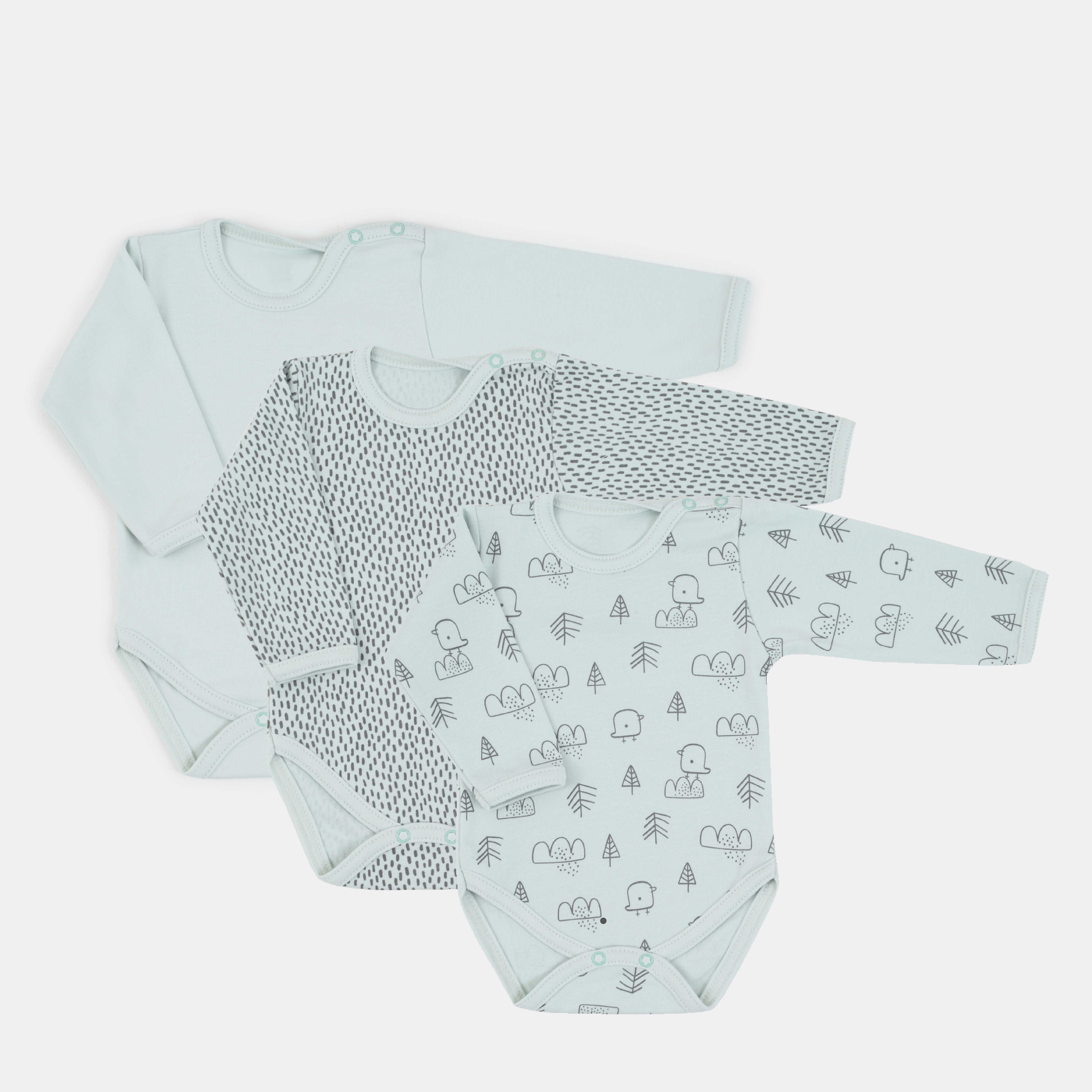 Боди 3 шт MOWbaby 4670078640819 - фото 1