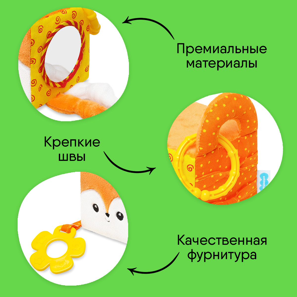 Игрушка Мякиши кубики Лисичка Апельсинка - фото 5