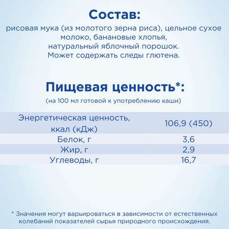 Каша молочная Nutrilon рисовая яблоко-банан 200г с 6месяцев