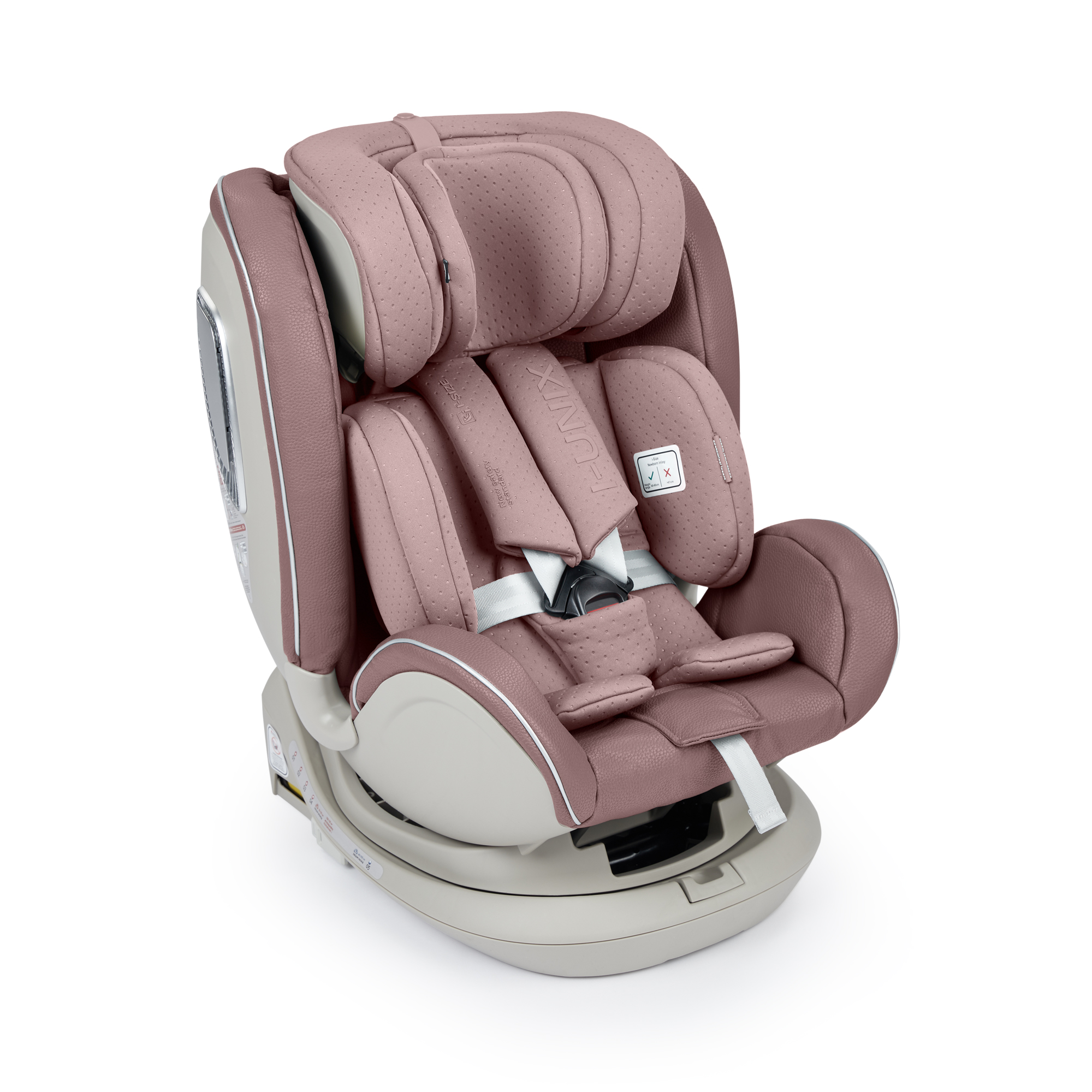 Автокресло Happy Baby I-Unix Isofix 0+/1/2/3 (0-36 кг) розовый - фото 1