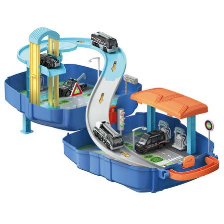 Парковка 1TOY Полиция многоуровневый, с лифтом