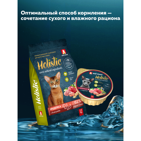 Корм влажный Зоогурман Holistic С телятиной и индейкой 100 г х 20 шт