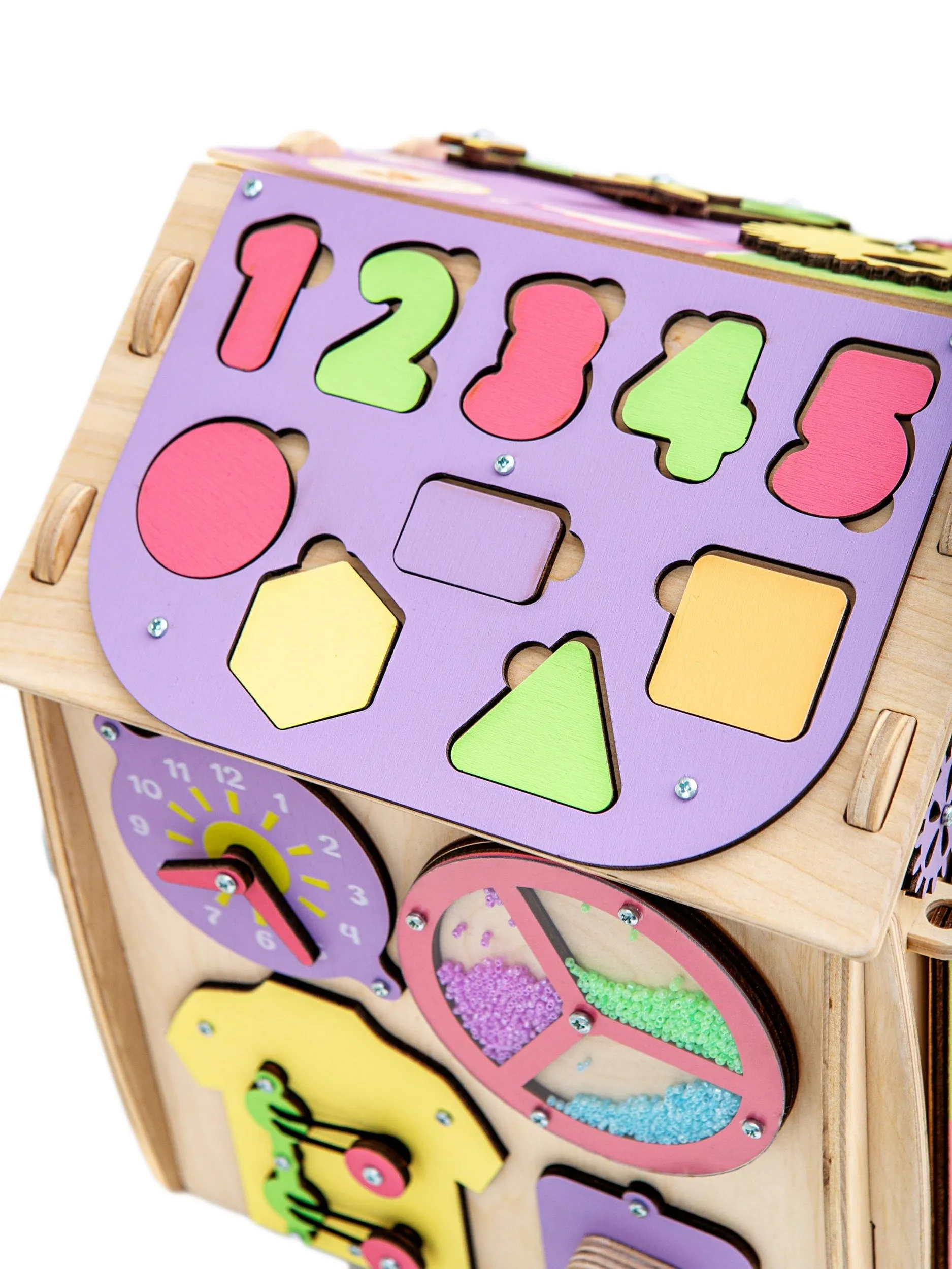 Игрушка Mag Wood бизиборд Кручу-верчу пастельный - фото 9