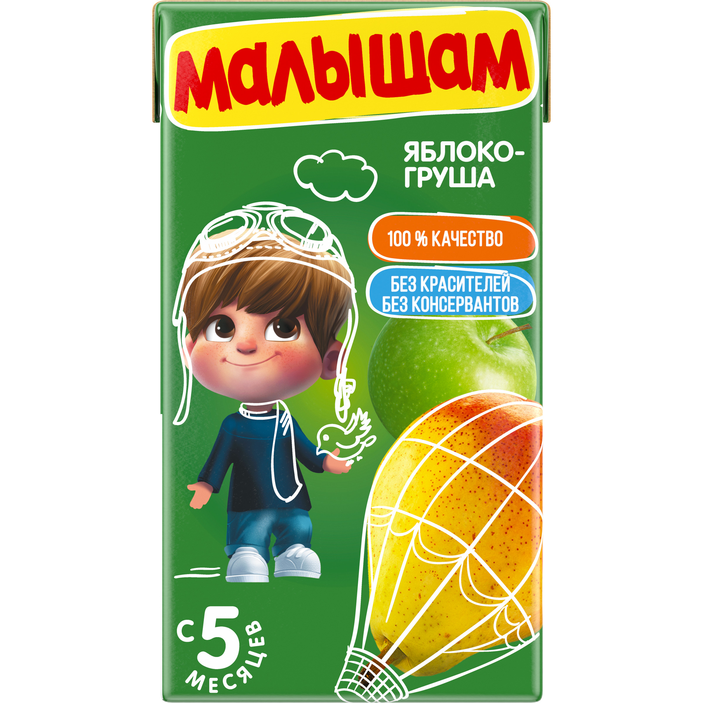 Нектар Малышам Яблоко-груша с 5 мес 0.125 л - фото 1