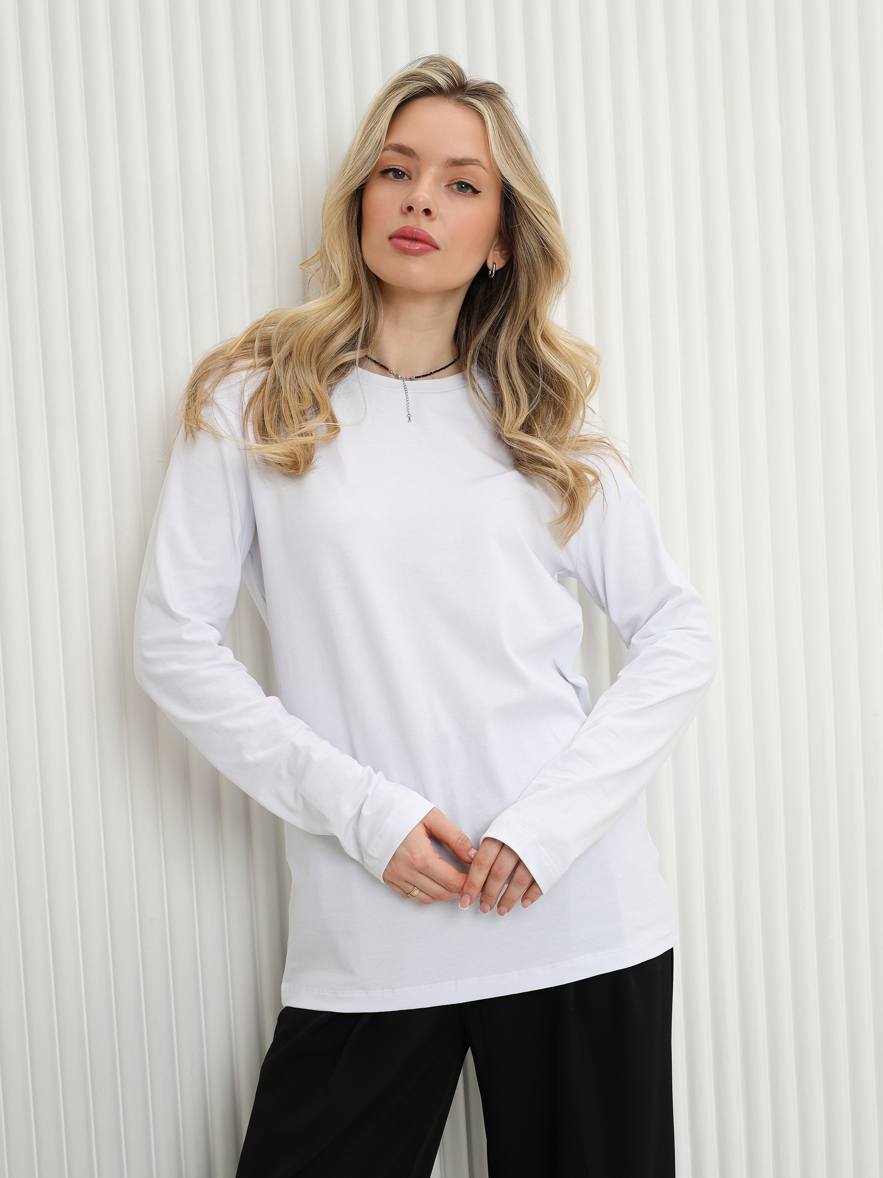 Лонгслив Натали Суслова 14403/1 белый - фото 3