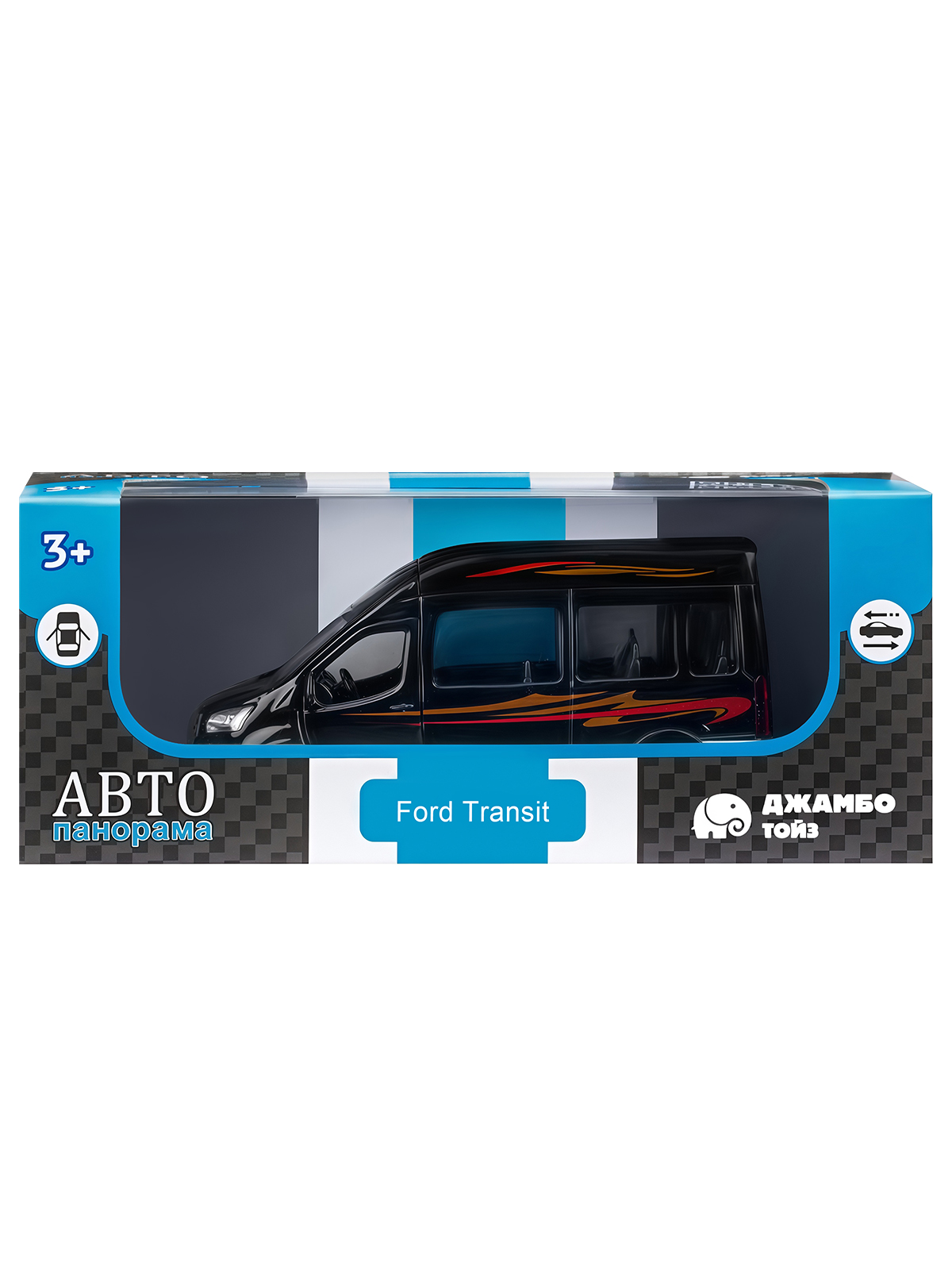 Автомобиль АВТОпанорама Ford Transit 1:52 JB1251272 - фото 15