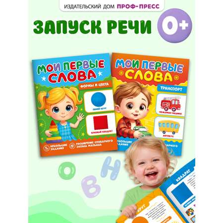 Книжки развивающие Проф-Пресс Мои первые слова Транспорт+Формы и цвета