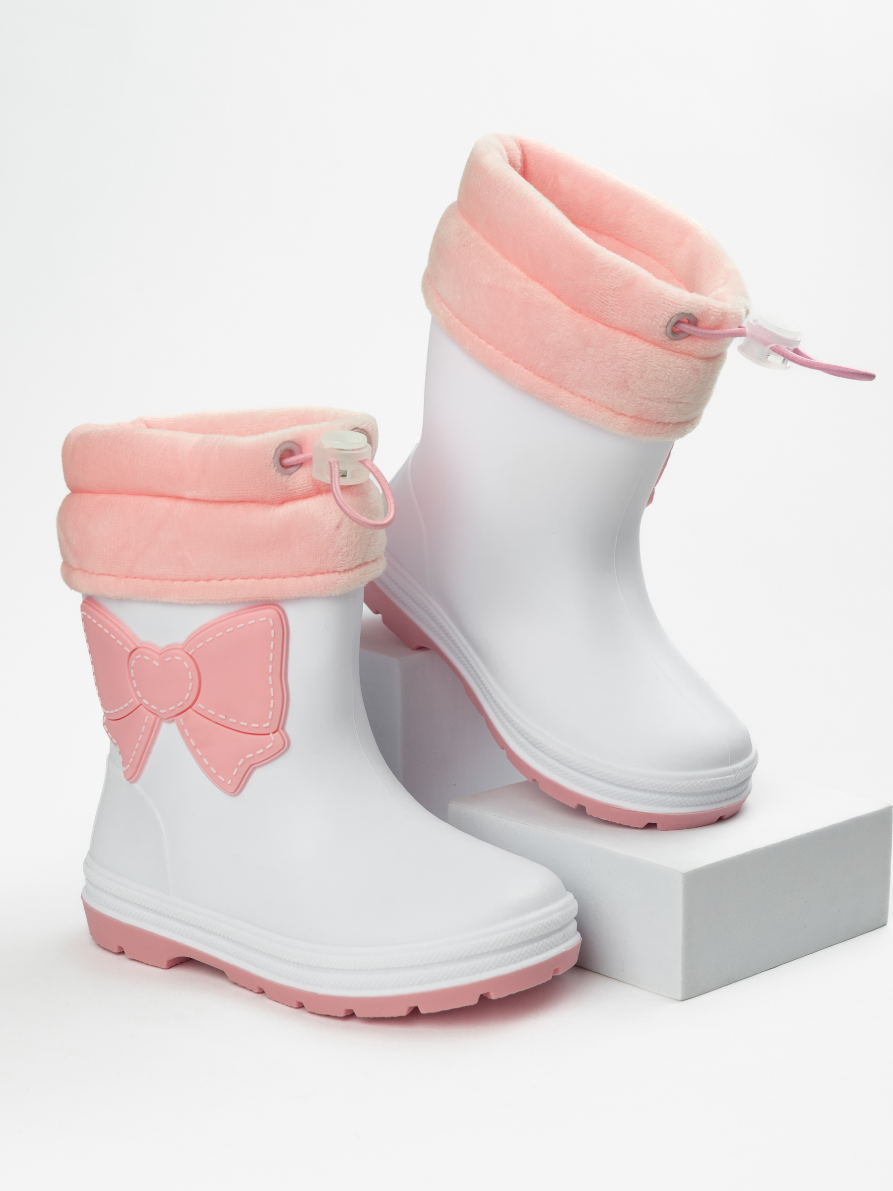 Сапоги резиновые TikkaGo 7B05_2025-05_white-pink - фото 1