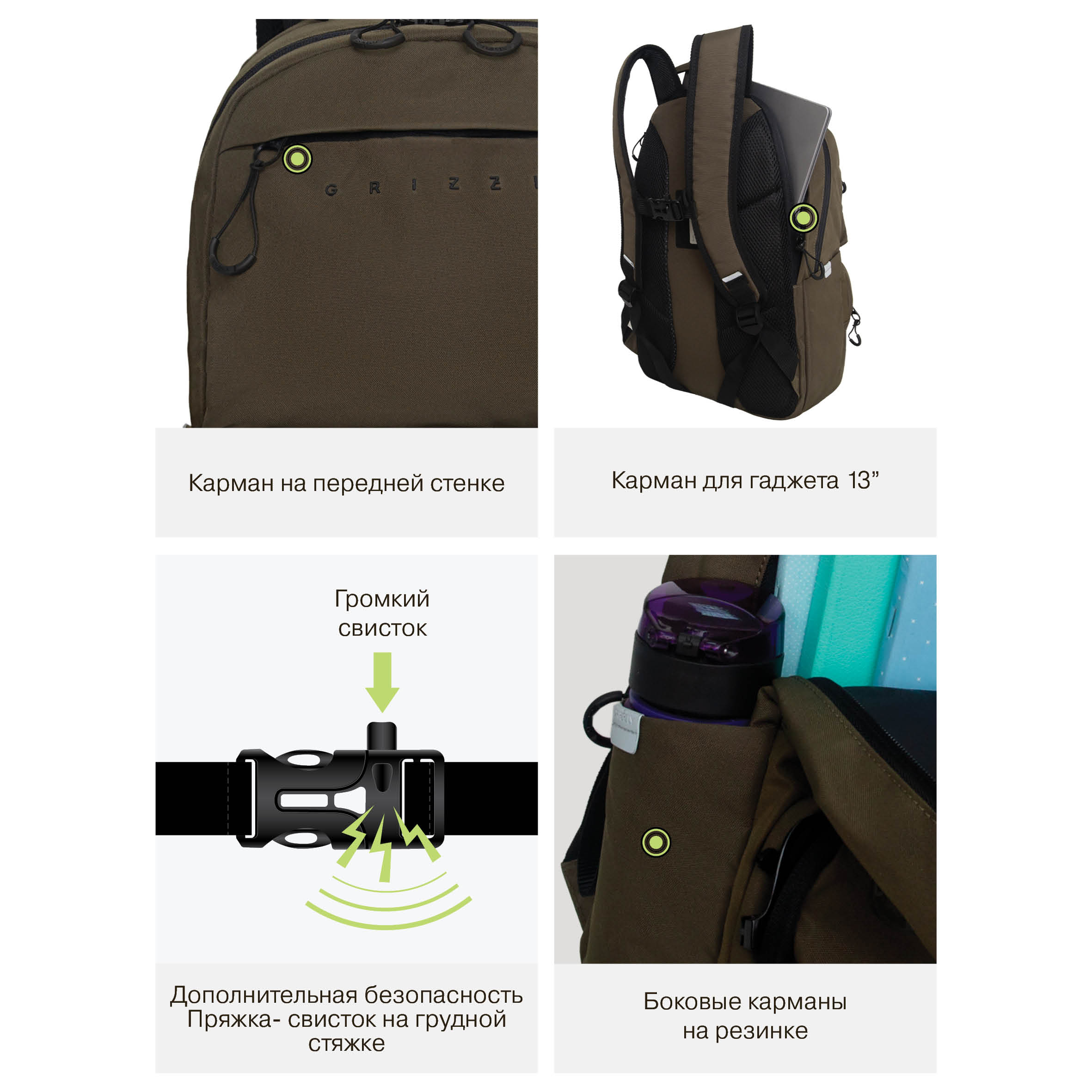 Рюкзак Grizzly для мальчика - фото 12