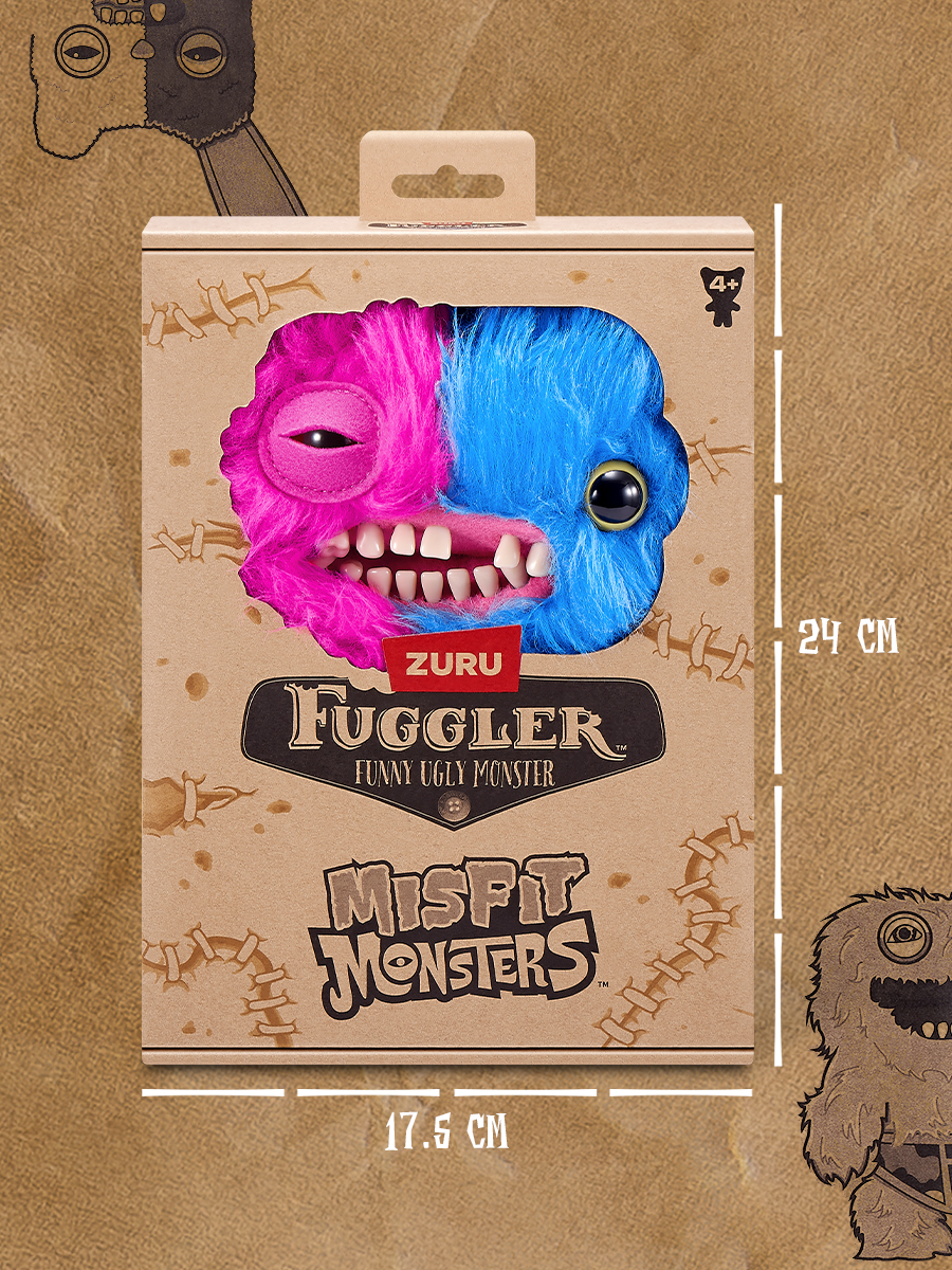Мягкая игрушка FUGGLER Зубастик Половинки 24 см - фото 3