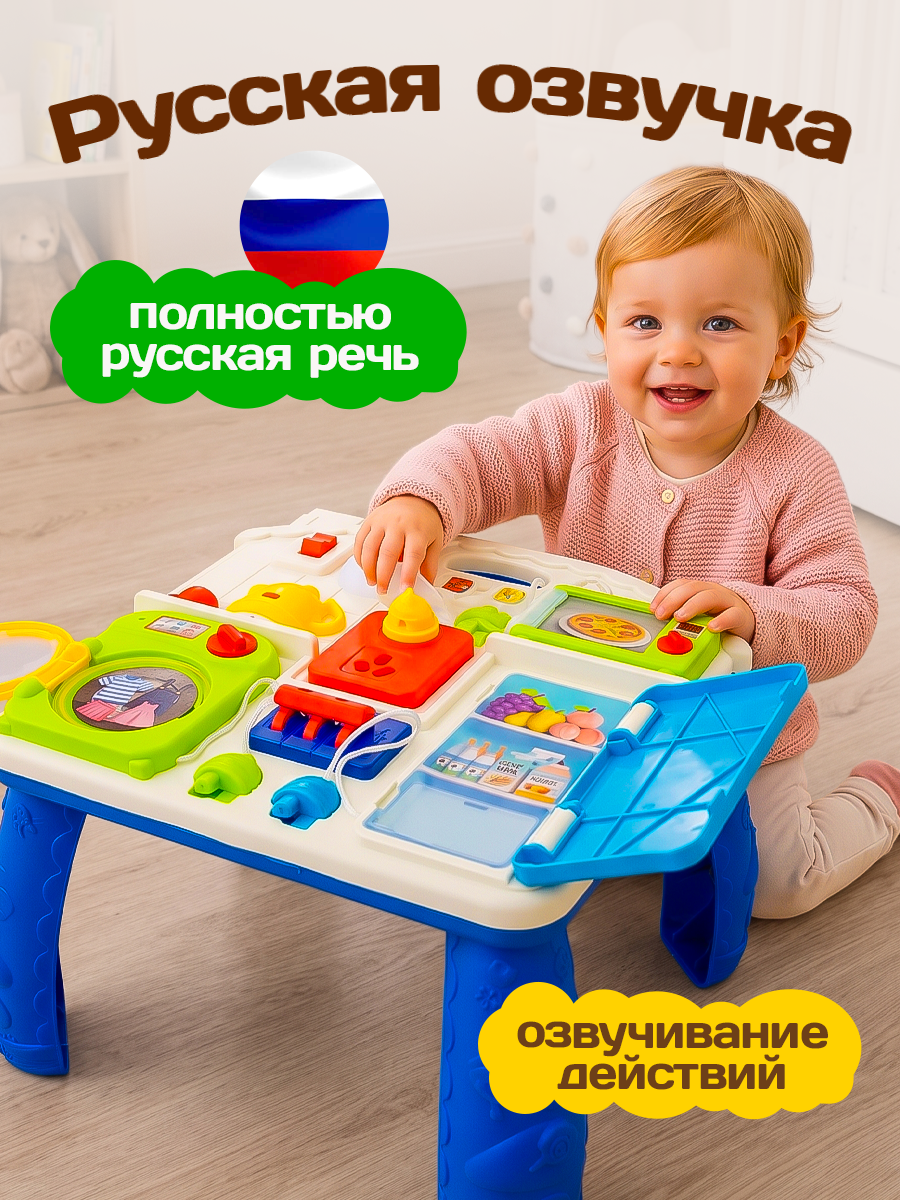 Игрушка Игроленд бизиборд развивающий со звуком 2 в 1 - фото 4