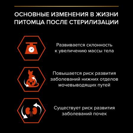Корм сухой для кошек PRO PLAN 400г с лососем при стерилизации и кастрации для поддержания органов чувств