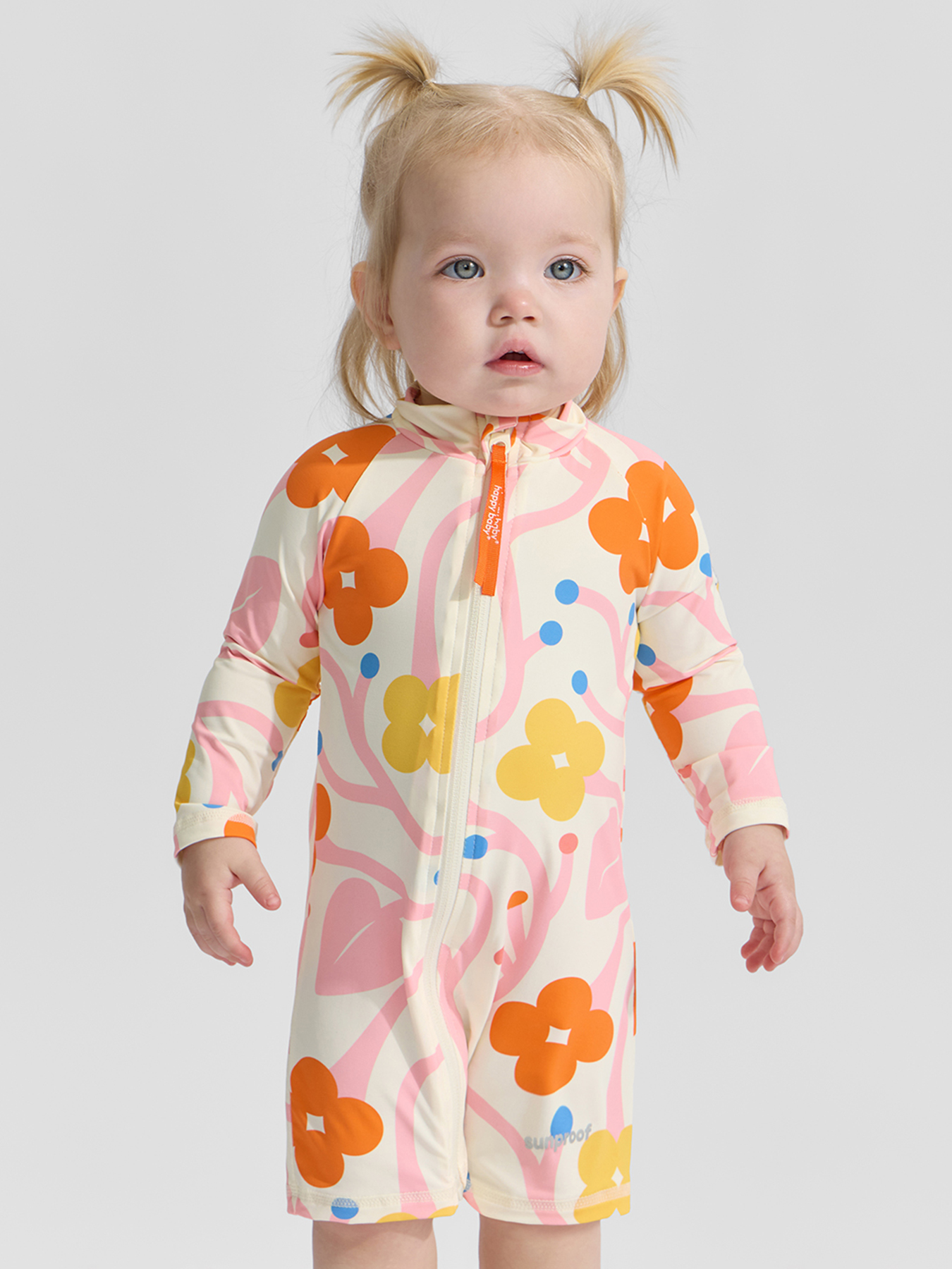 Изображение товара Купальный комбинезон Happy Baby Длинный рукав UPF50+ для девочки